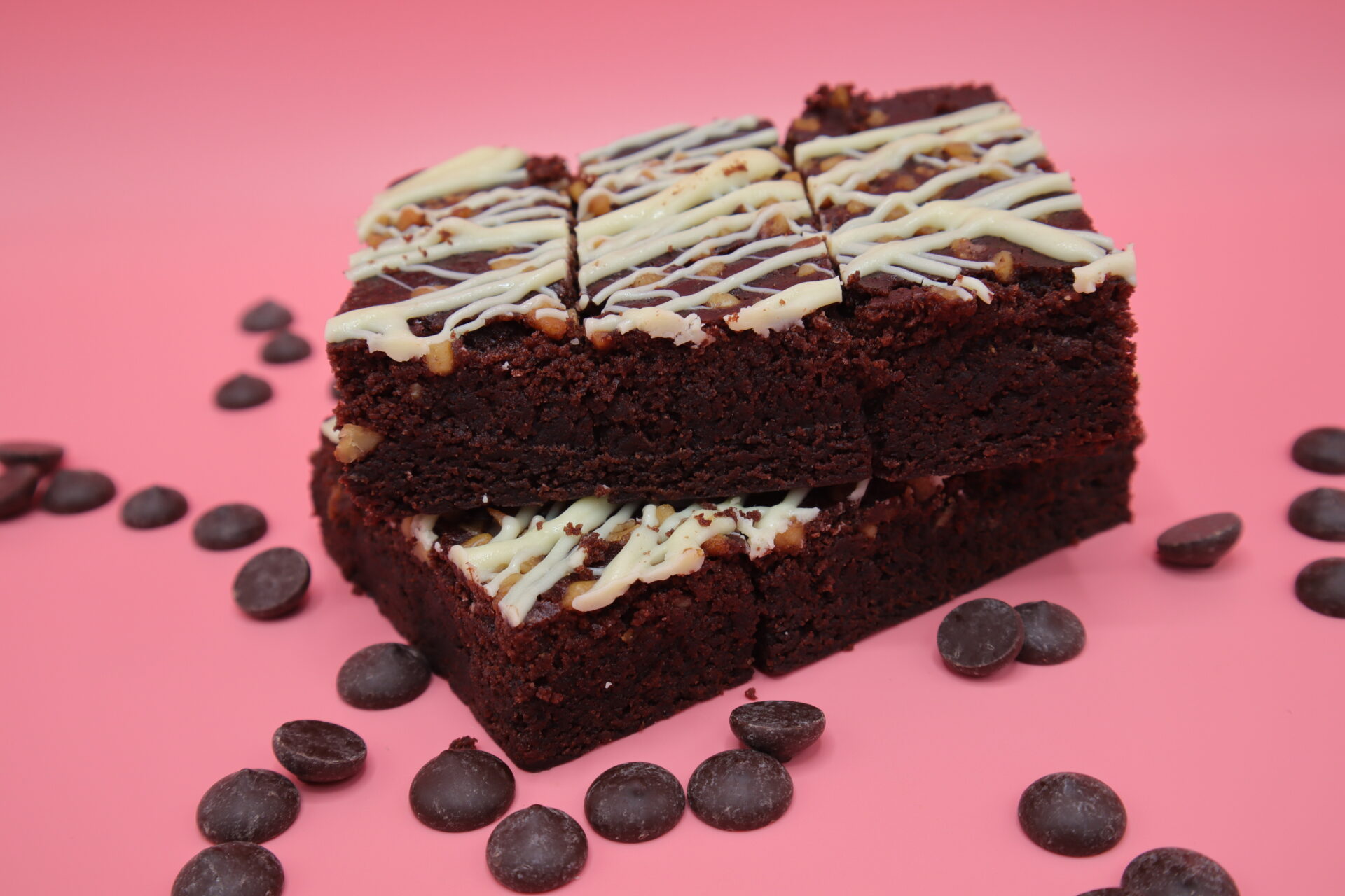 brownies gemaakt van pure chocolade